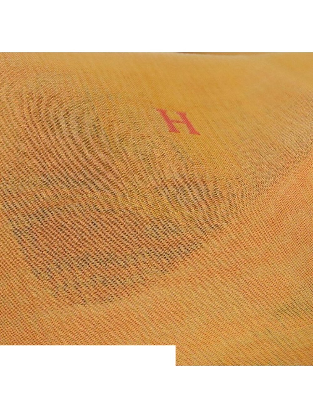 Hermes Muslin Shawl Orange Silk Scarf - Picture 7 of 9